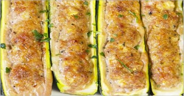 Stuffed Meat Zucchini